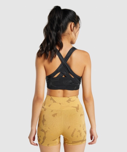 Gymshark Adapte Sutiã Esportivo Sem Costura Camuflado Savanna-black