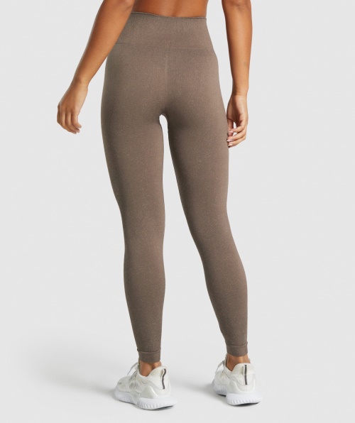 Gymshark Adapte Legging Sem Costura Marrom Mineral