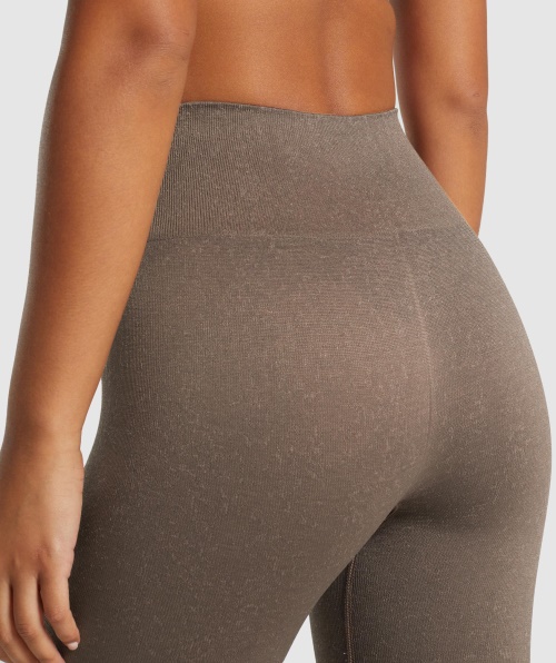 Gymshark Adapte Legging Sem Costura Marrom Mineral