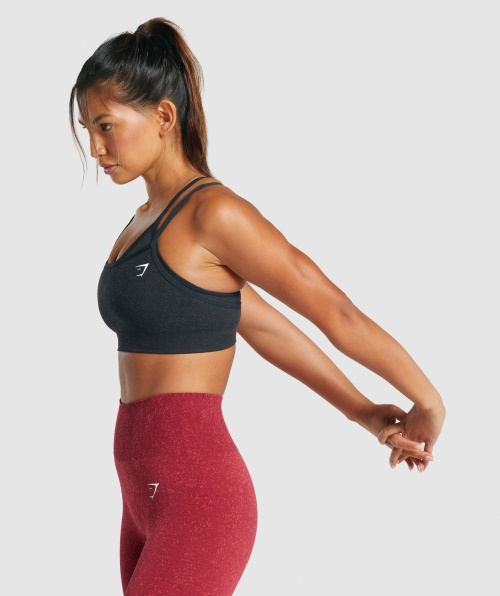 Gymshark Adapt Fleck Sutiã Esportivo Sem Costura Mineral-preto