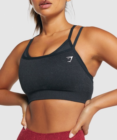 Gymshark Adapt Fleck Sutiã Esportivo Sem Costura Mineral-preto