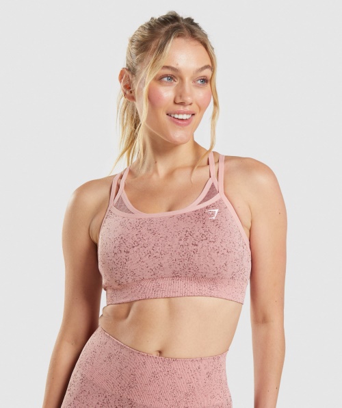 Gymshark Adapt Fleck Sutiã Esportivo Sem Costura Mineral-paige Rosa