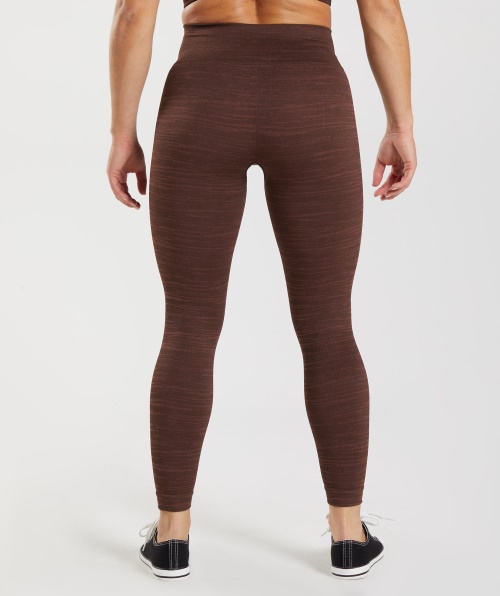 Gymshark Adapte Legging Marl Sem Costura Vlt-archive Marrom-marrom