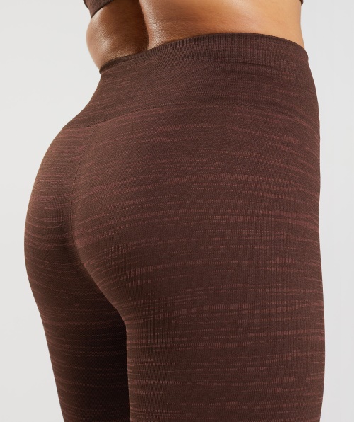 Gymshark Adapte Legging Marl Sem Costura Vlt-archive Marrom-marrom