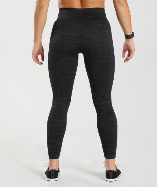 Gymshark Adapte Legging Marl Sem Costura Vlt-black-smokey Grey