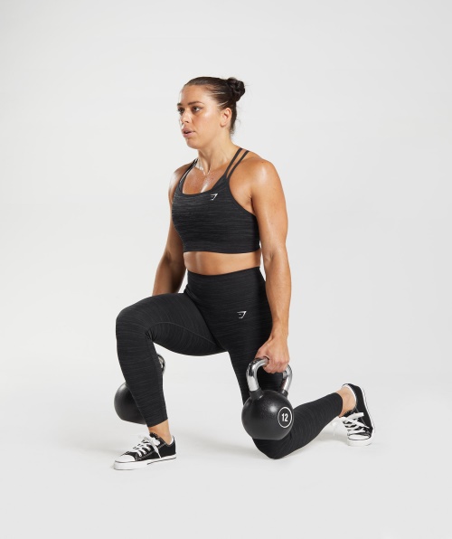 Gymshark Adapte Legging Marl Sem Costura Vlt-black-smokey Grey