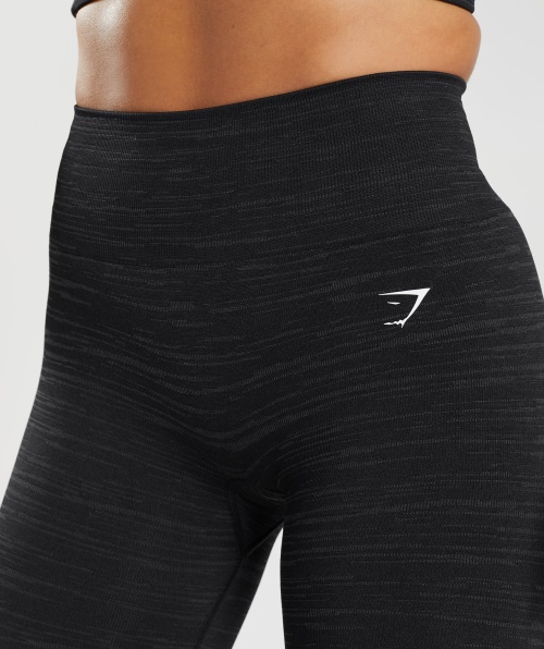 Gymshark Adapte Legging Marl Sem Costura Vlt-black-smokey Grey