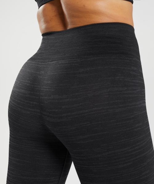 Gymshark Adapte Legging Marl Sem Costura Vlt-black-smokey Grey