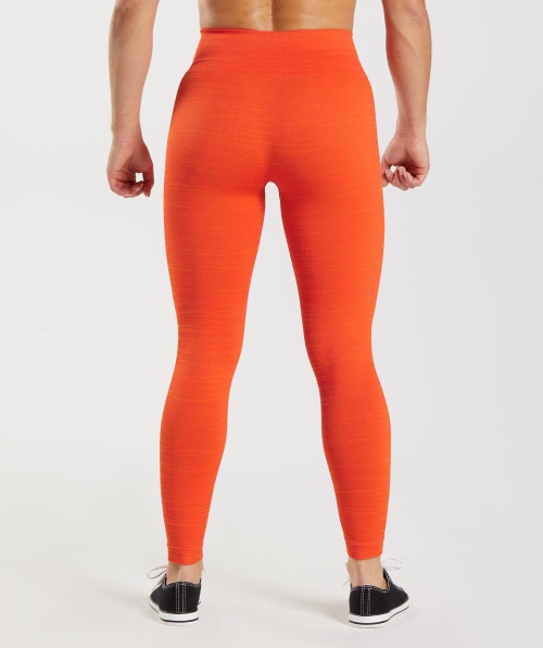 Gymshark Adapte Legging Marl Sem Costura Vlt-pimenta Laranja Picante