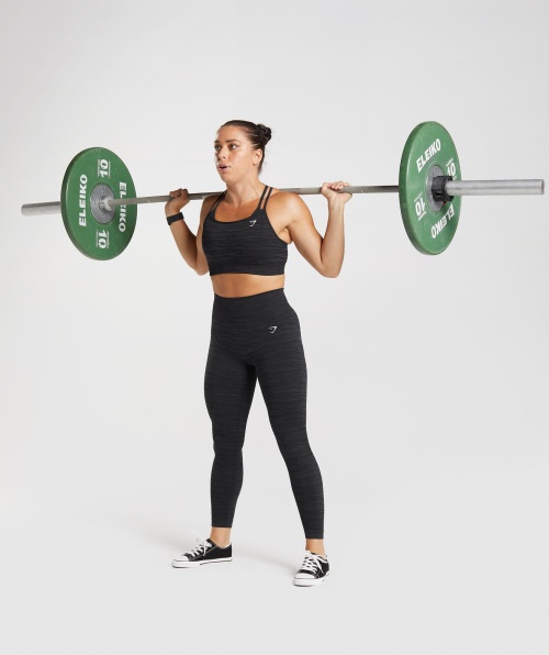 Gymshark Adapt Marl Sutiã Esportivo Sem Costura Cinza Vlt-preto-esfumaçado