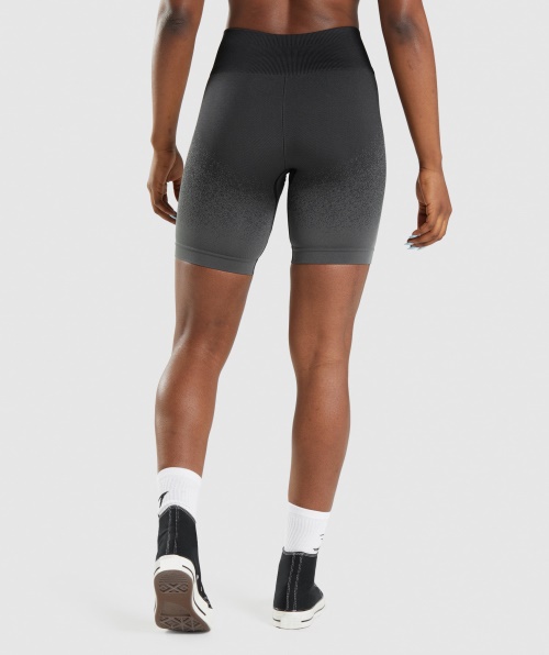 Gymshark Adapt Calção De Ciclismo Sem Costura Ombre Preto-cinza