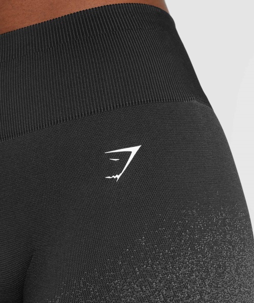 Gymshark Adapt Calção De Ciclismo Sem Costura Ombre Preto-cinza