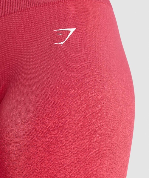 Gymshark Adapt Calção De Ciclismo Sem Costura Ombre Rosa-vermelho