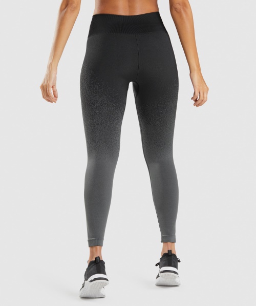 Gymshark Adapte Legging Sem Costura Ombre Preto-cinza
