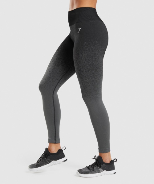 Gymshark Adapte Legging Sem Costura Ombre Preto-cinza