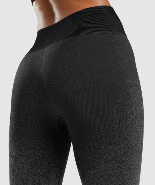 Gymshark Adapte Legging Sem Costura Ombre Preto-cinza