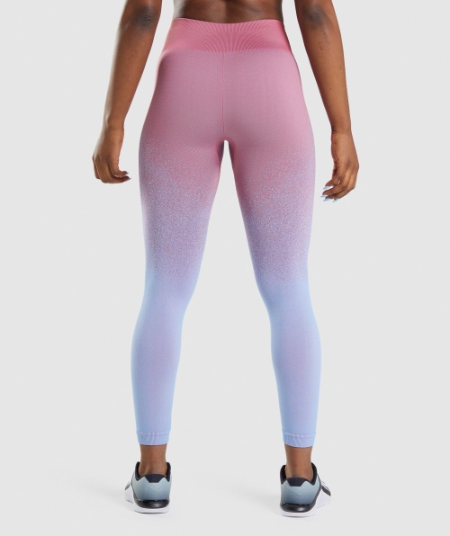 Gymshark Adapte Legging Ombre Sem Costura Rosa Rosa Claro Azul