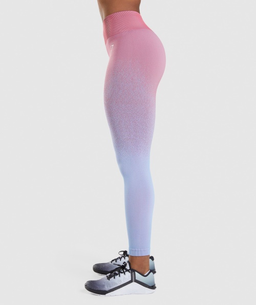Gymshark Adapte Legging Ombre Sem Costura Rosa Rosa Claro Azul