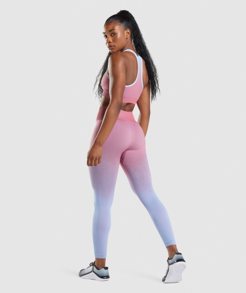 Gymshark Adapte Legging Ombre Sem Costura Rosa Rosa Claro Azul