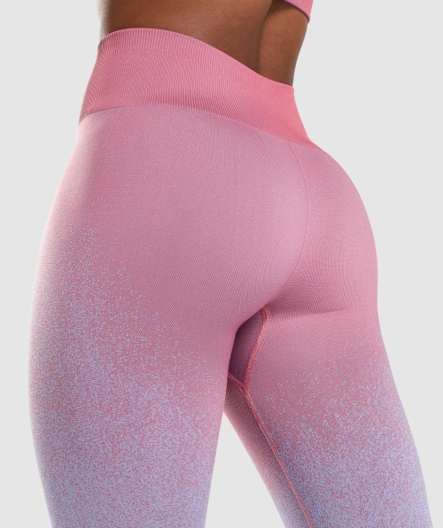 Gymshark Adapte Legging Ombre Sem Costura Rosa Rosa Claro Azul