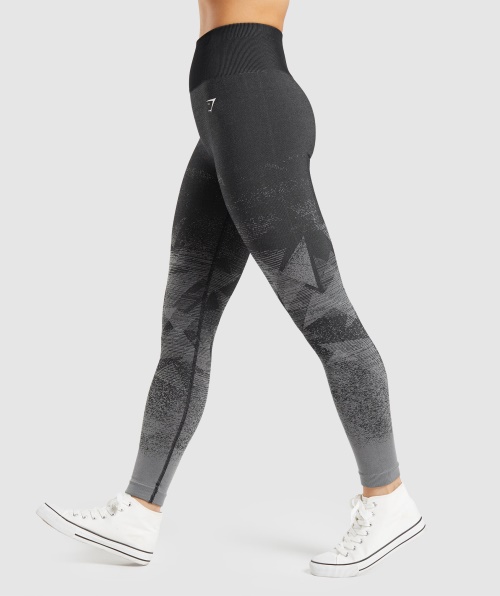 Gymshark Adapte Legging Ombre Sem Costura Triângulo-preto