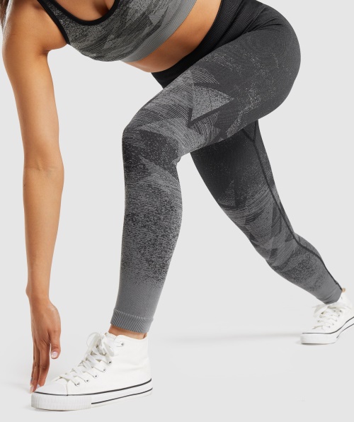 Gymshark Adapte Legging Ombre Sem Costura Triângulo-preto
