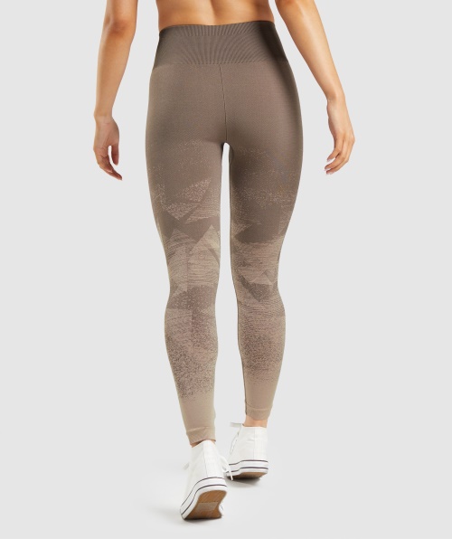 Gymshark Adapte Legging Sem Costura Ombre Triângulo - Penny Brown