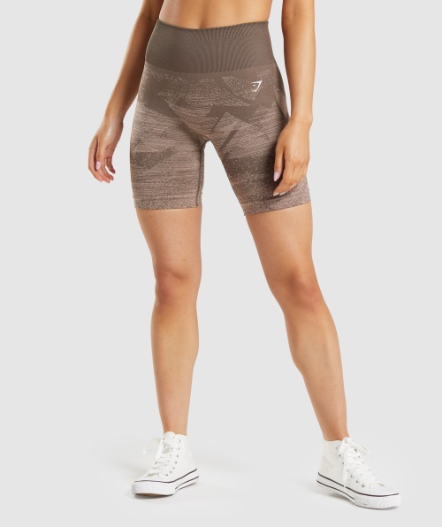 Gymshark Adapt Shorts Ombre Sem Costura Triangular-penny Brown