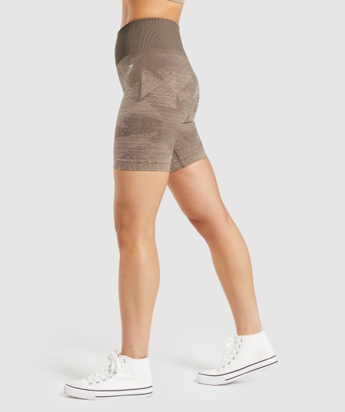 Gymshark Adapt Shorts Ombre Sem Costura Triangular-penny Brown