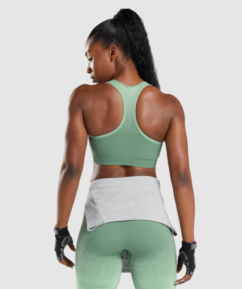 Gymshark Adapt Ombre Sutiã Esportivo Sem Costura Verde-claro Verde
