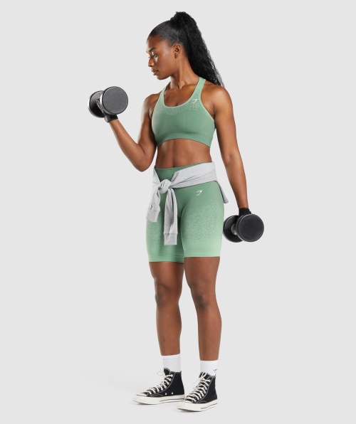 Gymshark Adapt Ombre Sutiã Esportivo Sem Costura Verde-claro Verde