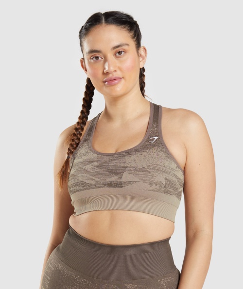 Gymshark Adapt Ombre Sutiã Esportivo Sem Costura Triângulo-penny Brown