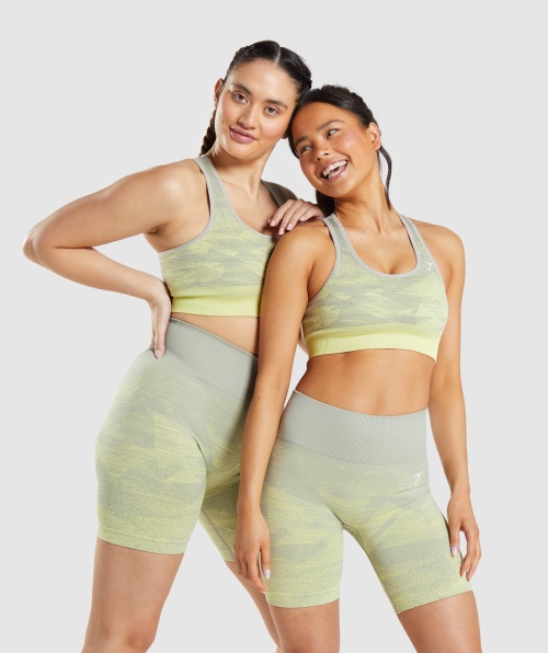 Gymshark Adapt Ombre Sutiã Esportivo Sem Costura Triângulo Cinza Taupe