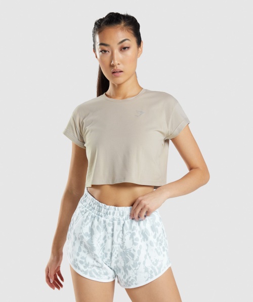 Camiseta Com Estampa De Animais Gymshark Cinza