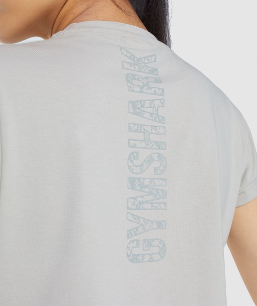 Camiseta Com Estampa De Animais Gymshark Cinza