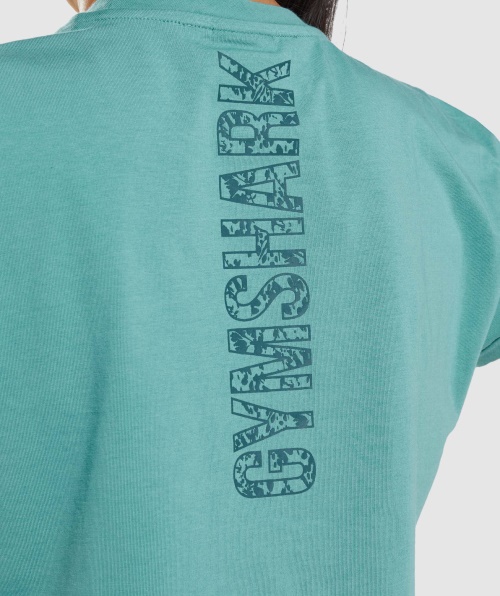 Camiseta Com Estampa Gráfica De Animais Gymshark Teal