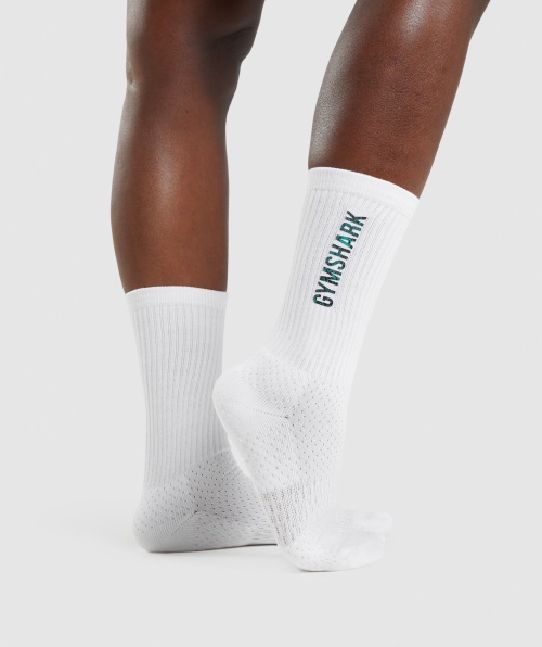 Meias Com Estampa Animal Gymshark Branca