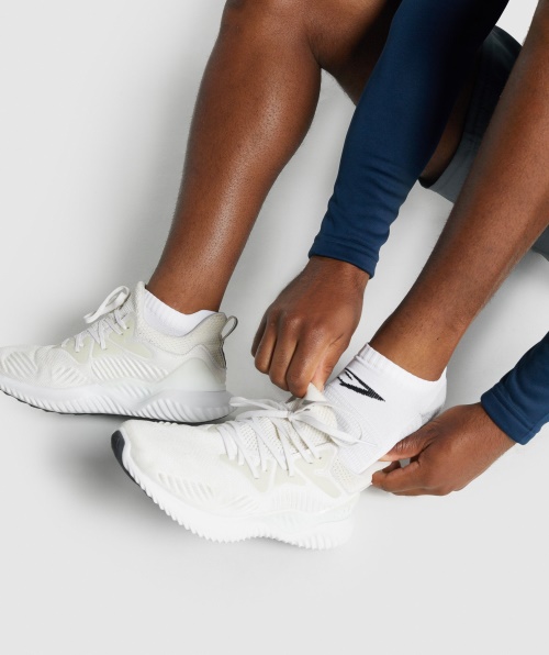 Meias De Desempenho De Tornozelo Gymshark Brancas