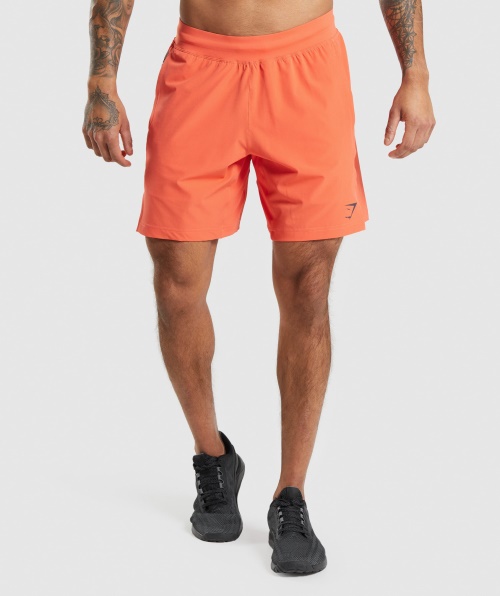 Shorts Funcionais Gymshark Apex 8" Mamão Laranja
