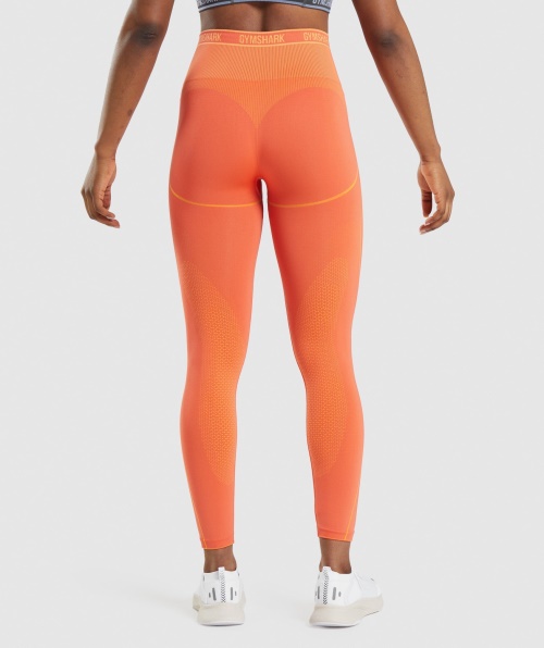 Legging Alta Sem Costura Gymshark Apex Mamão Laranja-damasco Laranja