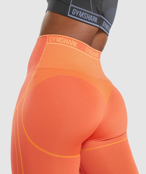Legging Alta Sem Costura Gymshark Apex Mamão Laranja-damasco Laranja
