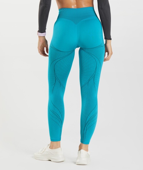 Leggings Sem Costura Gymshark Apex Tubarão Azul-atlântico Azul