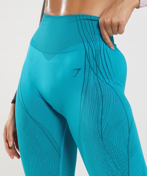 Leggings Sem Costura Gymshark Apex Tubarão Azul-atlântico Azul