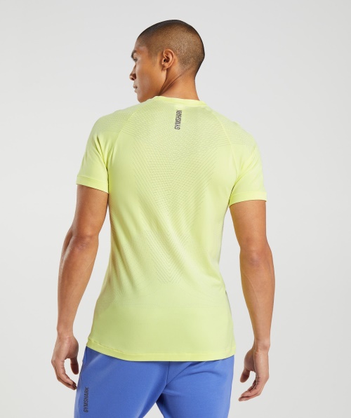 Camiseta Sem Costura Gymshark Apex Vaga-lume Verde-branco