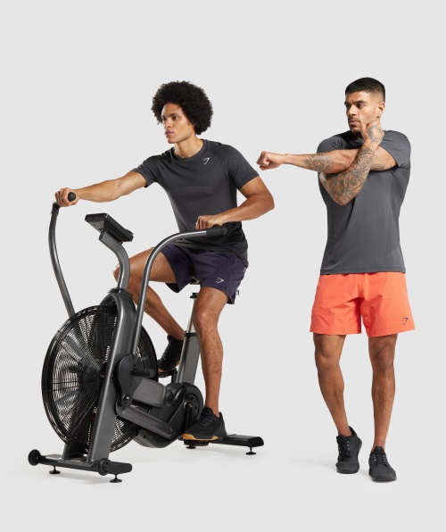 Camiseta Sem Costura Gymshark Apex ônix Cinza-preto