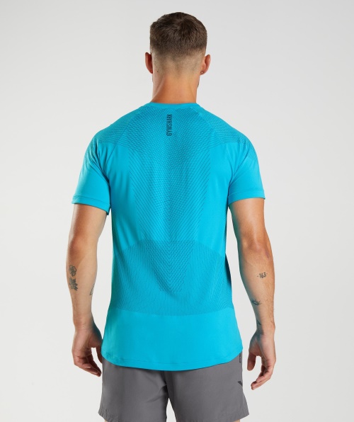 Gymshark Apex Camiseta Sem Costura Tubarão Azul-atlântico Azul