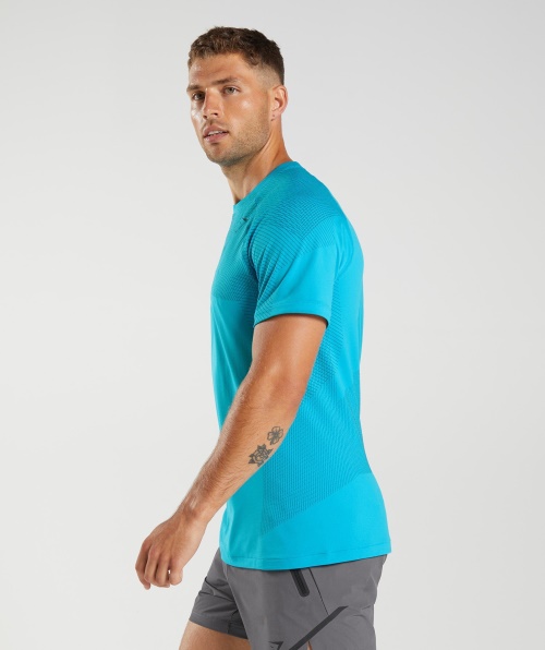 Gymshark Apex Camiseta Sem Costura Tubarão Azul-atlântico Azul