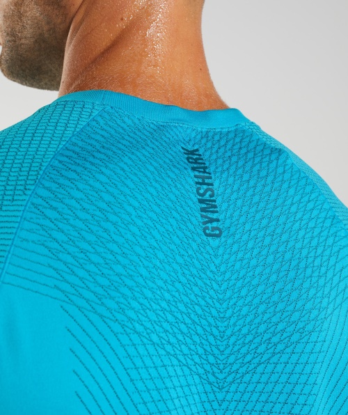 Gymshark Apex Camiseta Sem Costura Tubarão Azul-atlântico Azul