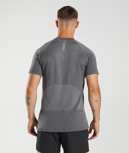 Gymshark Apex Camiseta Sem Costura Silhueta Cinza Esfumaçado Cinza