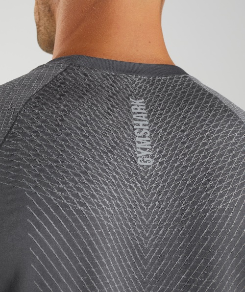 Gymshark Apex Camiseta Sem Costura Silhueta Cinza Esfumaçado Cinza